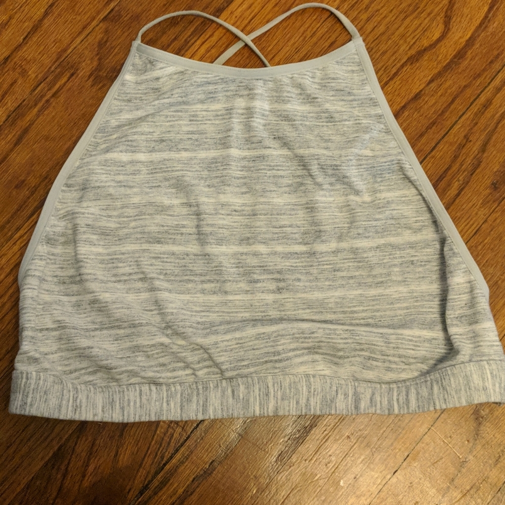Victoria's Secret High Neck Grey Strappy Bralette